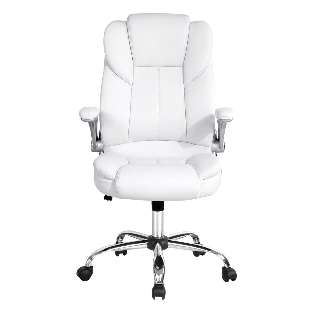 Artiss Executive Office Chair Leather Tilt White