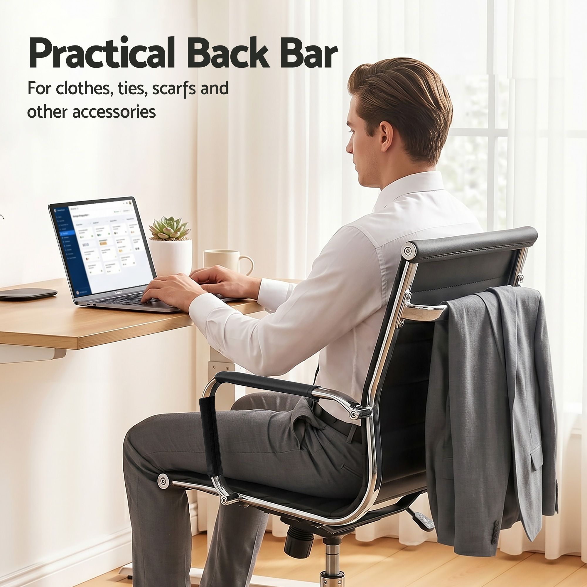 Artiss Office Chair Conference Chairs PU Leather Mid Back Black