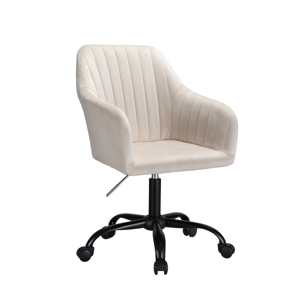Artiss Office Chair Velvet Seat Cream