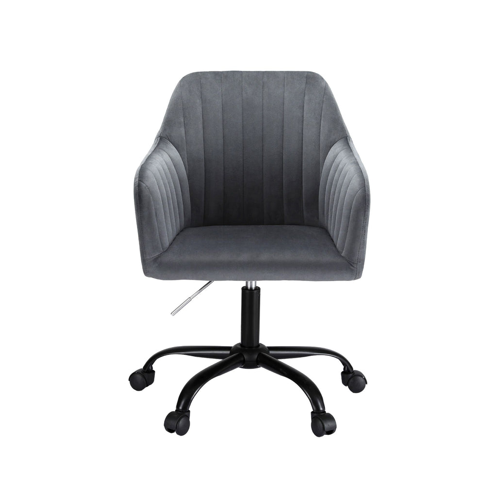 Artiss Office Chair Velvet Seat Dark Grey