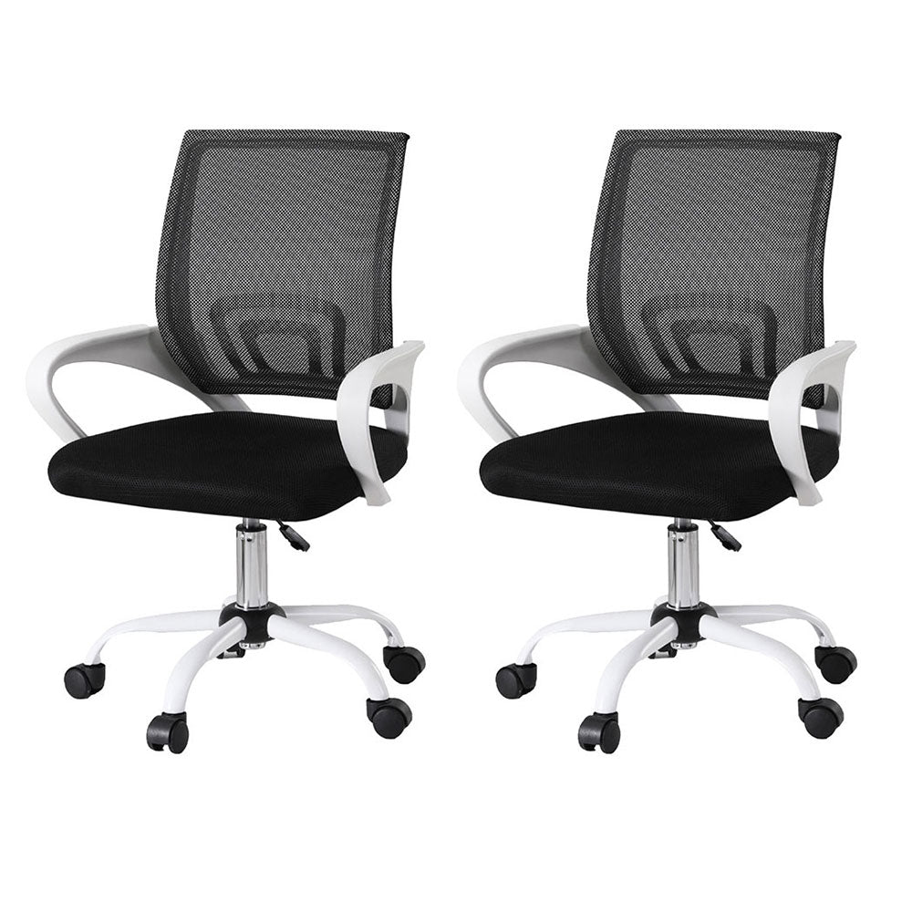 2x Office Chair Mesh Computer Gaming Desk Chairs Work Study Mid Back