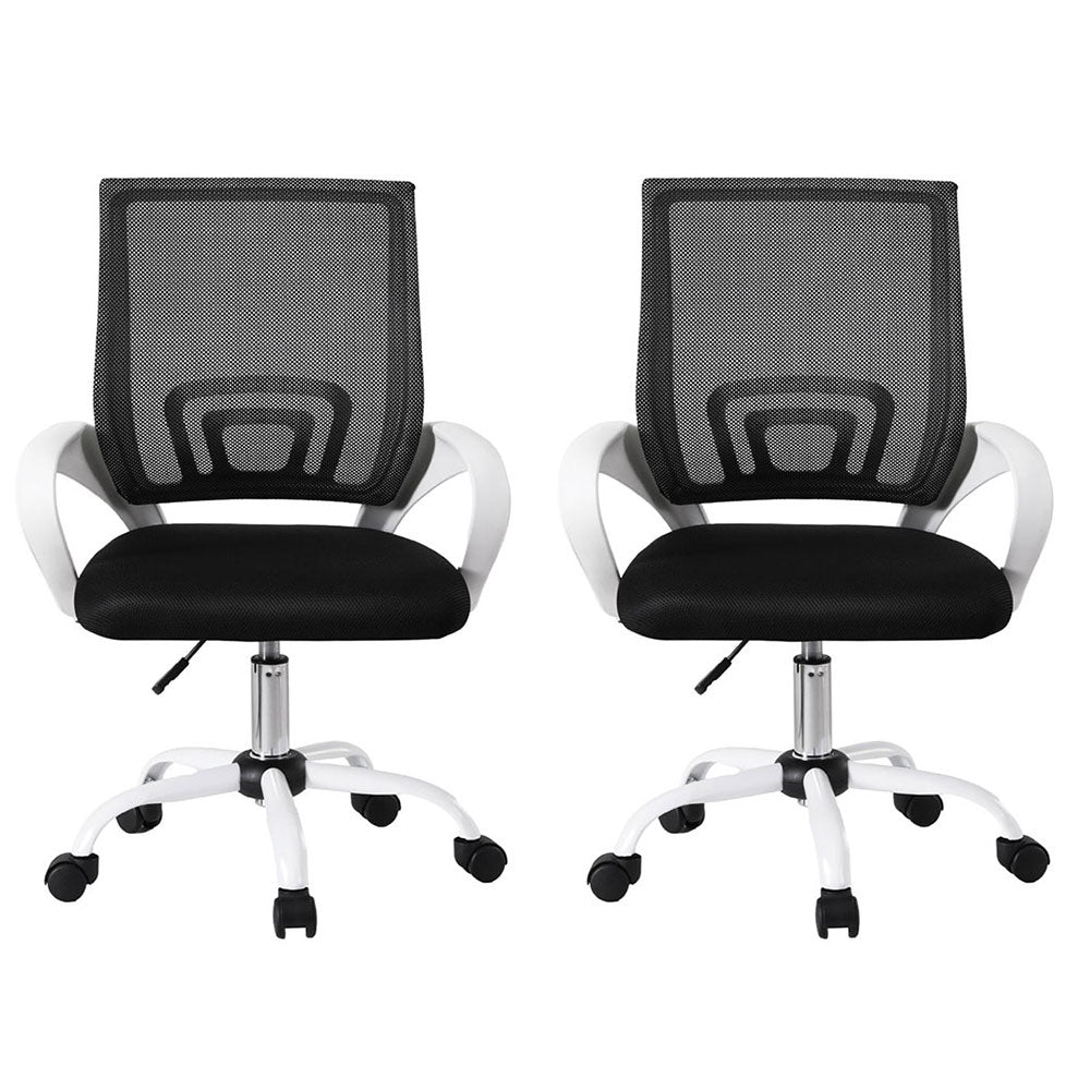 2x Office Chair Mesh Computer Gaming Desk Chairs Work Study Mid Back