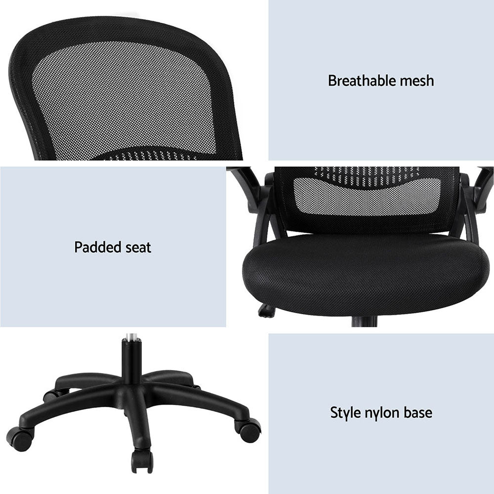 2x Mesh Office Chair Computer Gaming Desk Chairs Work Study Mid Back