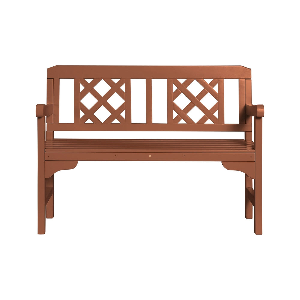 Outdoor Garden Bench Wooden Chair 2 Seat Patio Furniture Lounge Natural