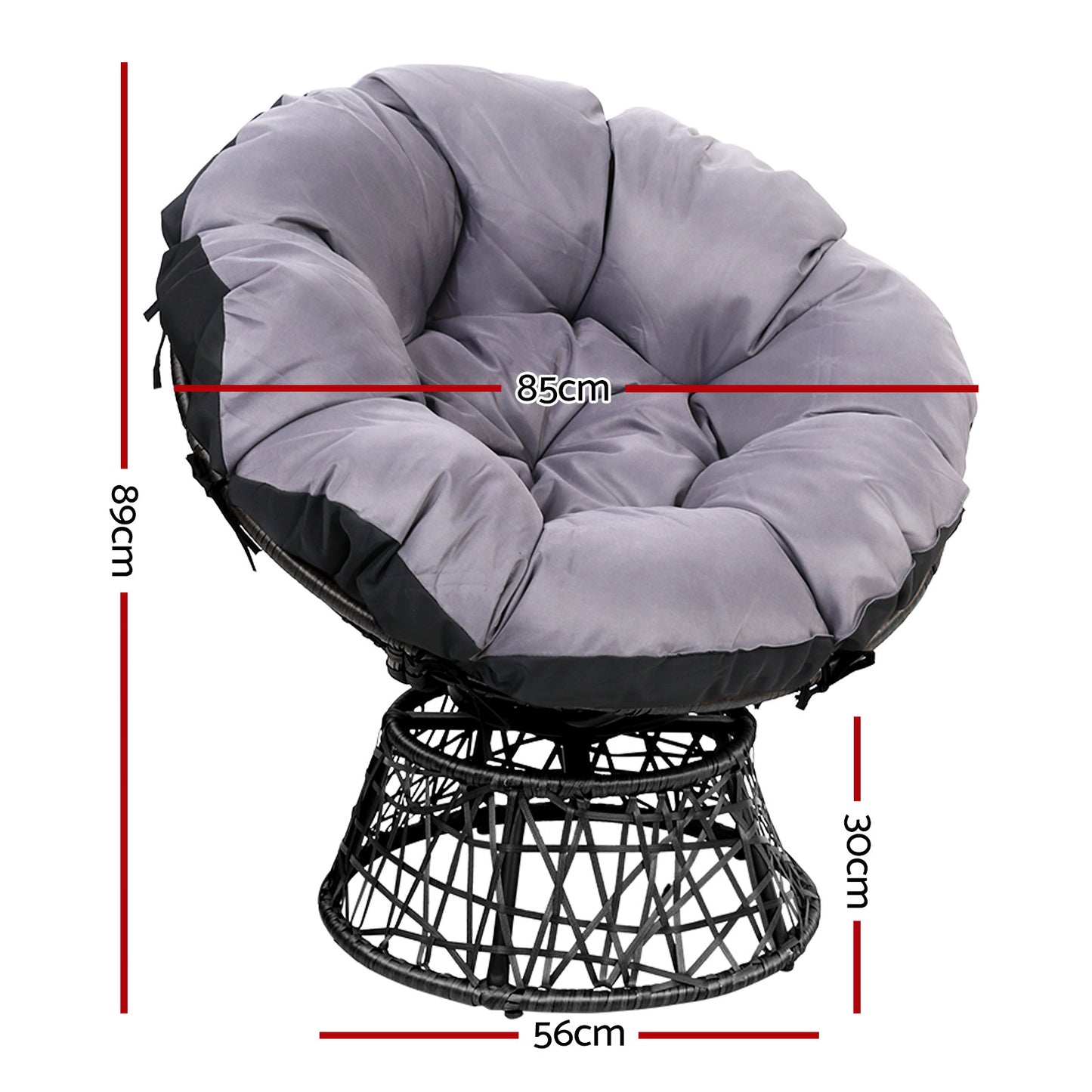 Outdoor Chairs Outdoor Furniture Papasan Chair Wicker Patio Garden Black