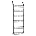 Artiss Over Door Storage Hanger Pantry 6-Tier Metal Hook Hanging Organiser Black