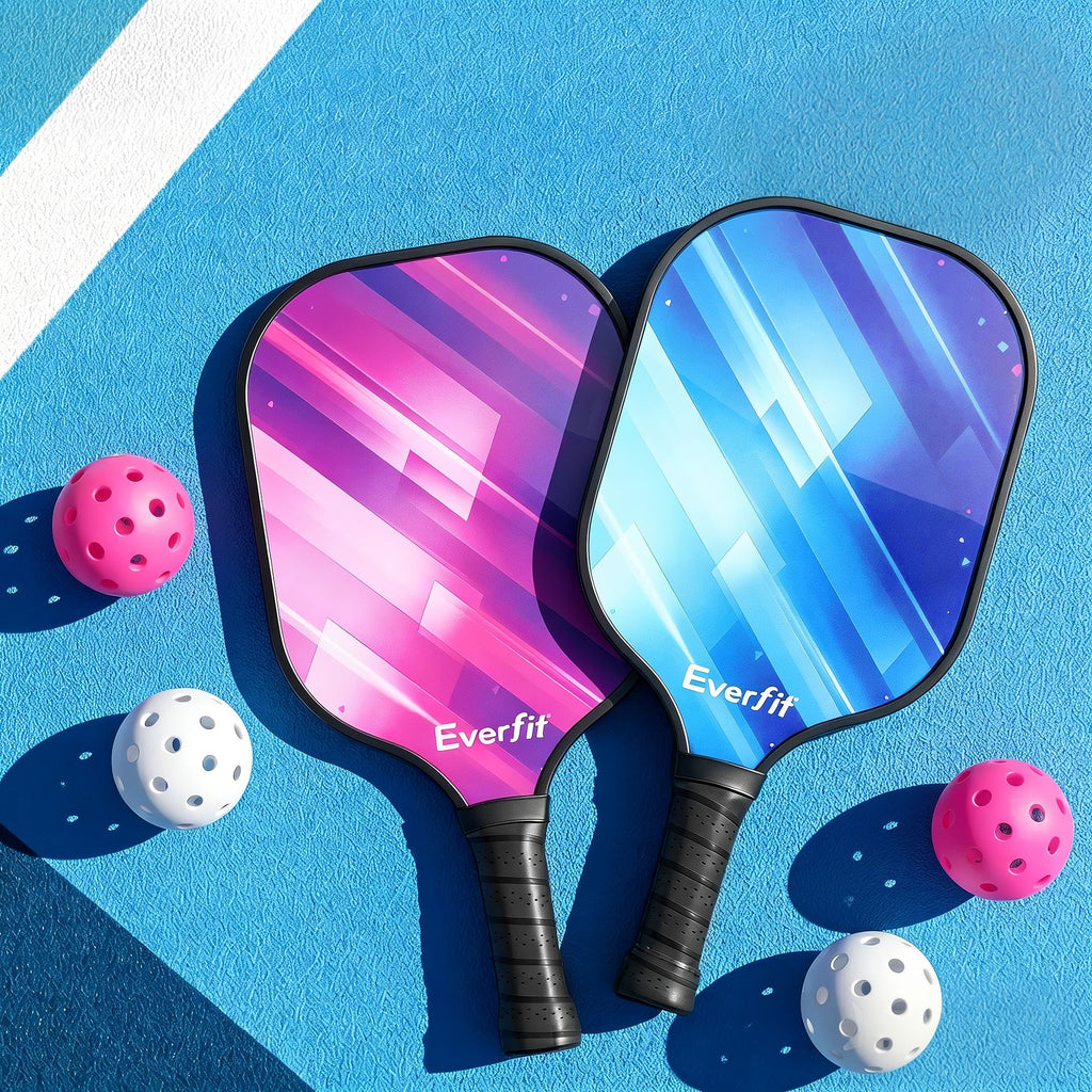 Everfit Pickleball Paddle Set Fibreglass Racquet Honeycomb Core With Bag