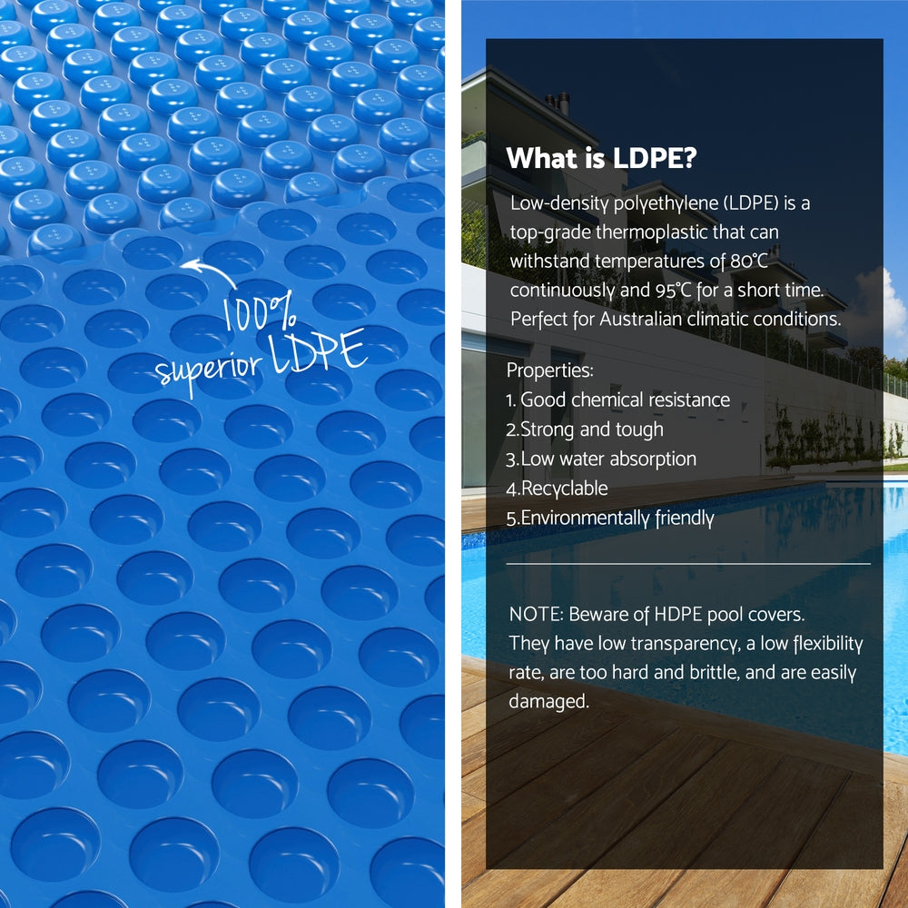 Aqua Buddy Pool Cover 600 Micron 6.5x3m Swimming Pool Solar Blanket Blue