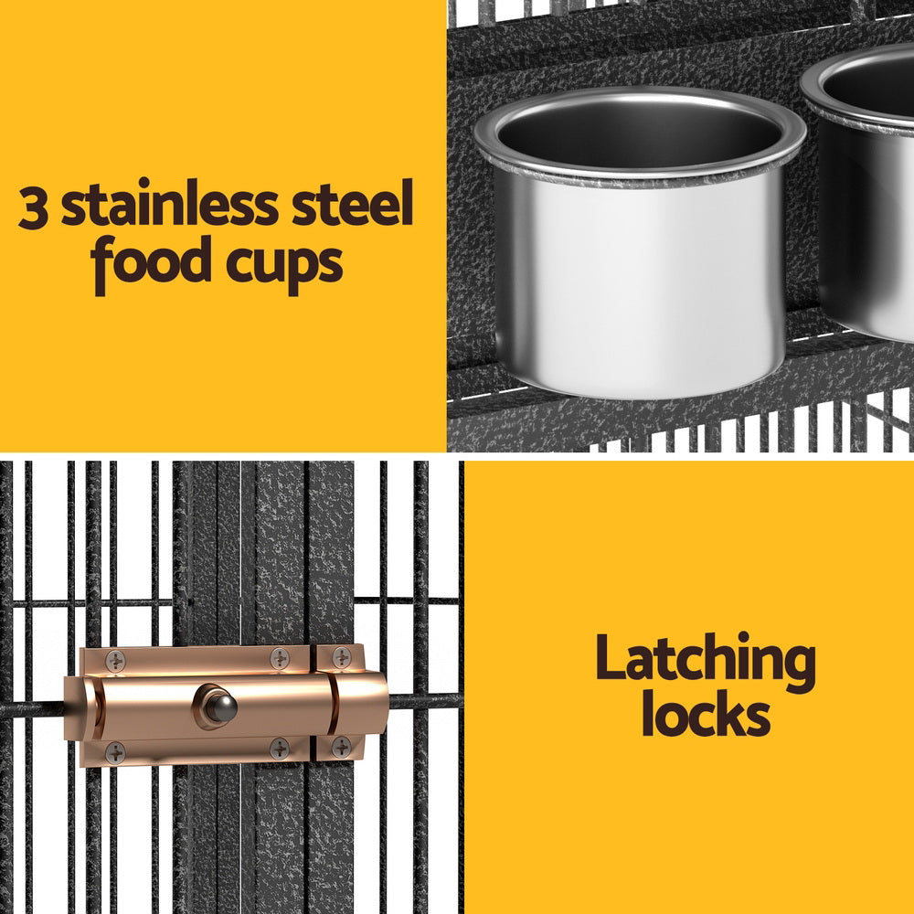 Bird Cage Large Walk-in Aviary Budgie Perch Cage Parrot Pet Huge 203cm