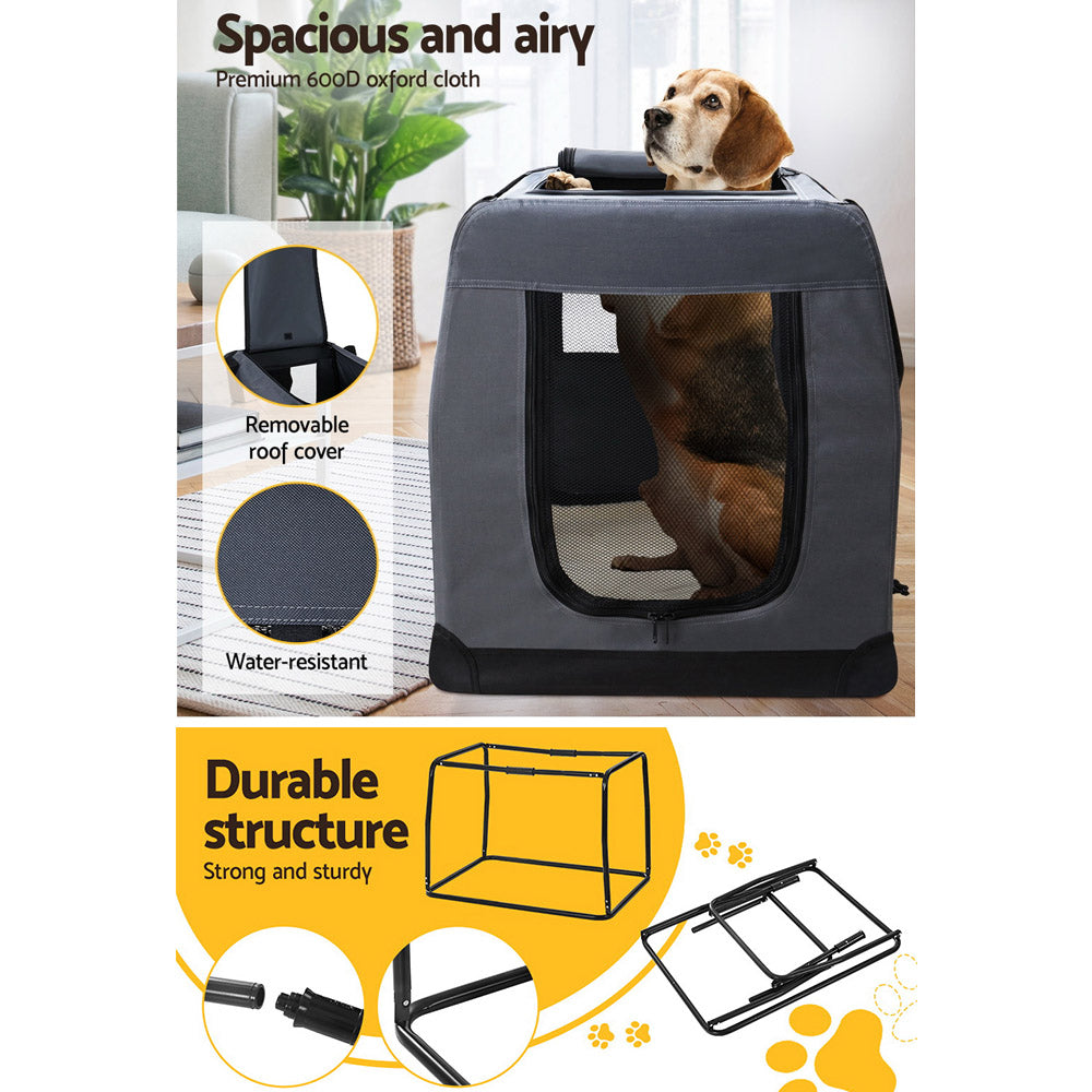 Pet Carrier Soft Crate Dog Cat Travel 121x80CM Portable Foldable Car 4XL