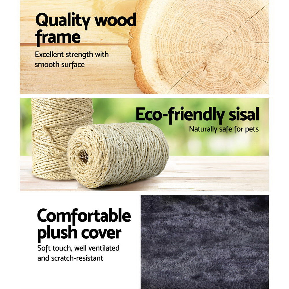 Cat Tree 70cm Scratching Post Tower Scratcher Trees Wood Condo House Toys