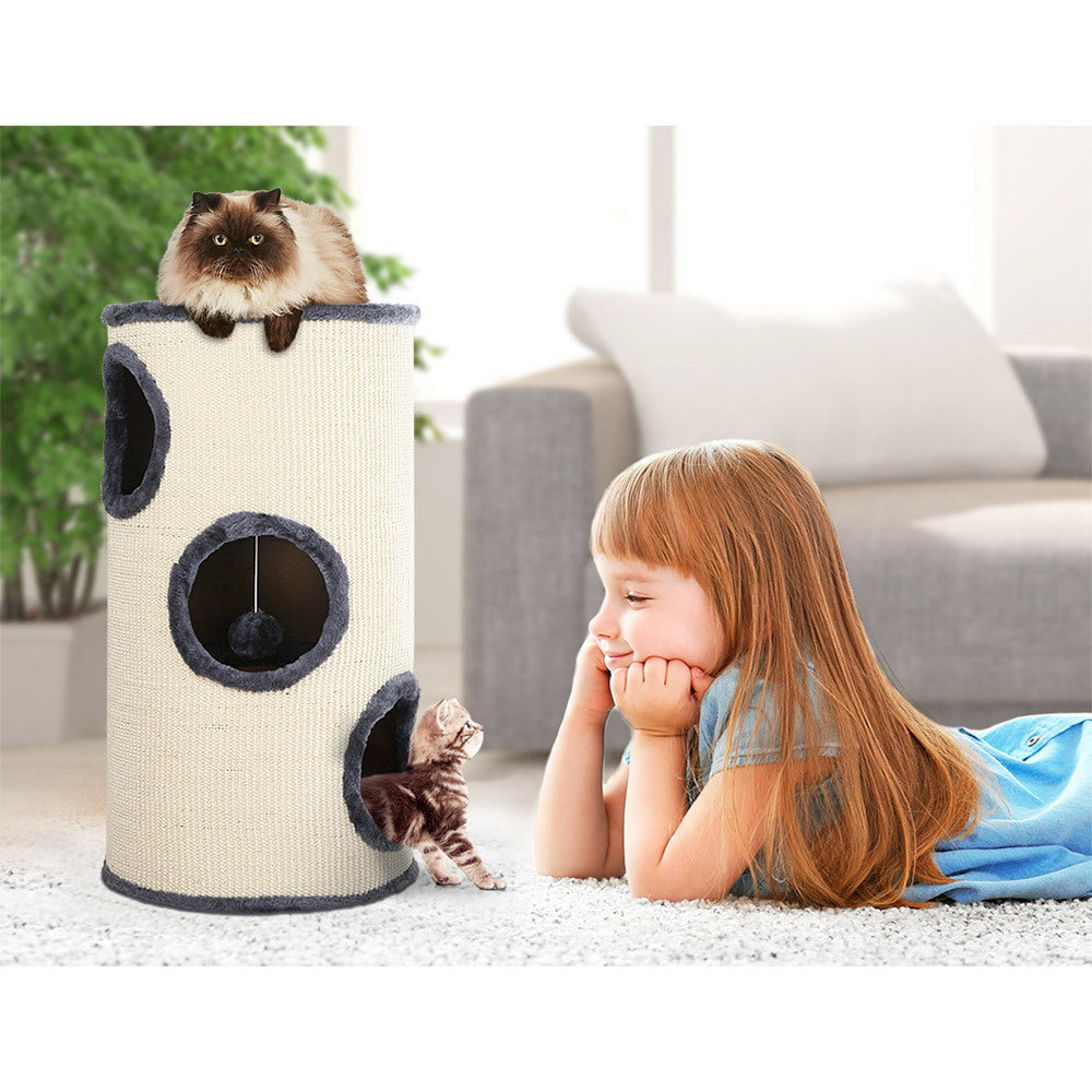 Cat Tree 70cm Scratching Post Tower Scratcher Trees Wood Condo House Toys
