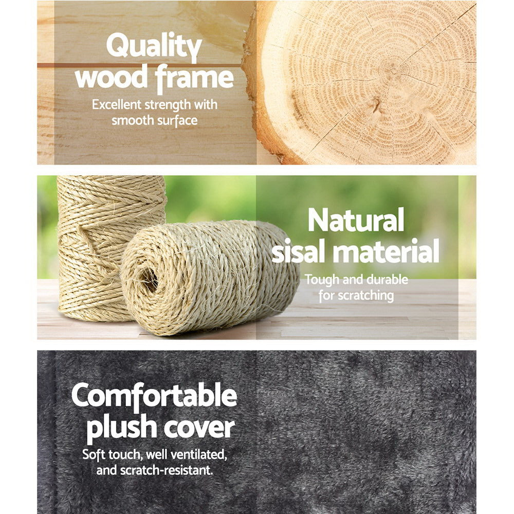 Cat Tree 171cm Tower Scratching Post Scratcher Wooden Condo House Bed Toys