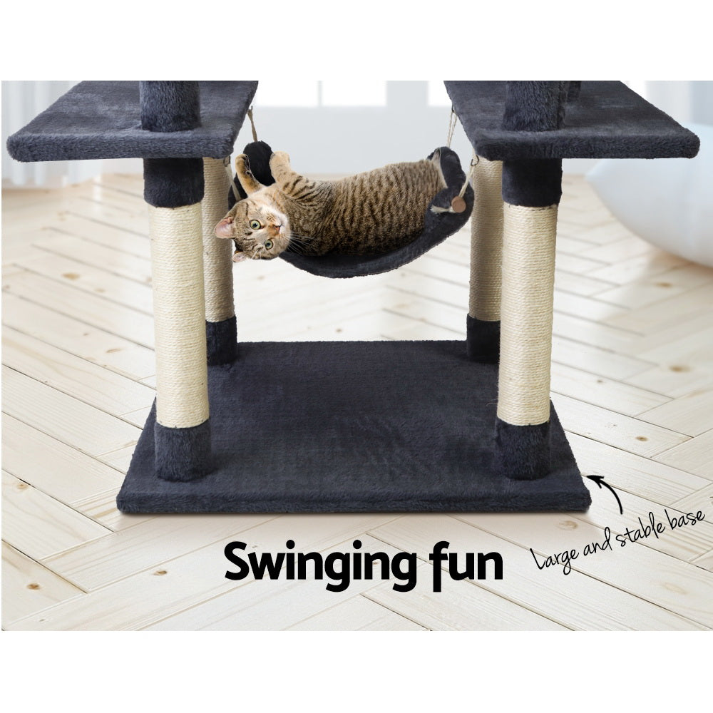 Cat Tree 184cm Tower Scratching Post Scratcher Wood Trees Condo Bed House