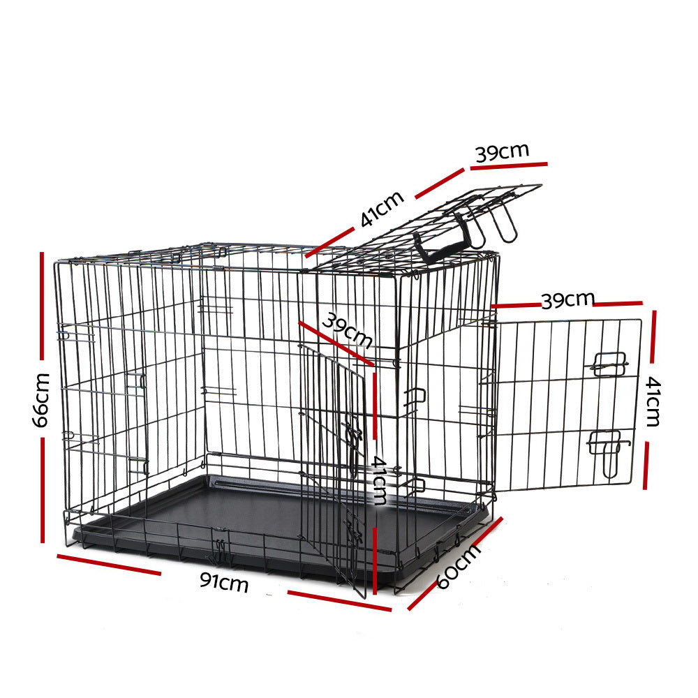 36 Dog Cage Crate Kennel 3 Doors