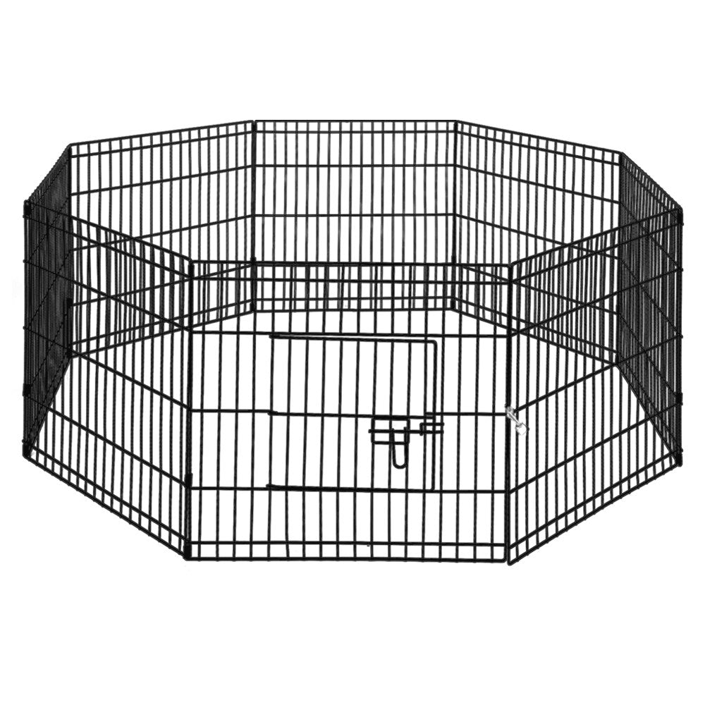 i.Pet 24 8 Panel Dog Playpen Pet Fence Exercise Cage Enclosure Play Pen