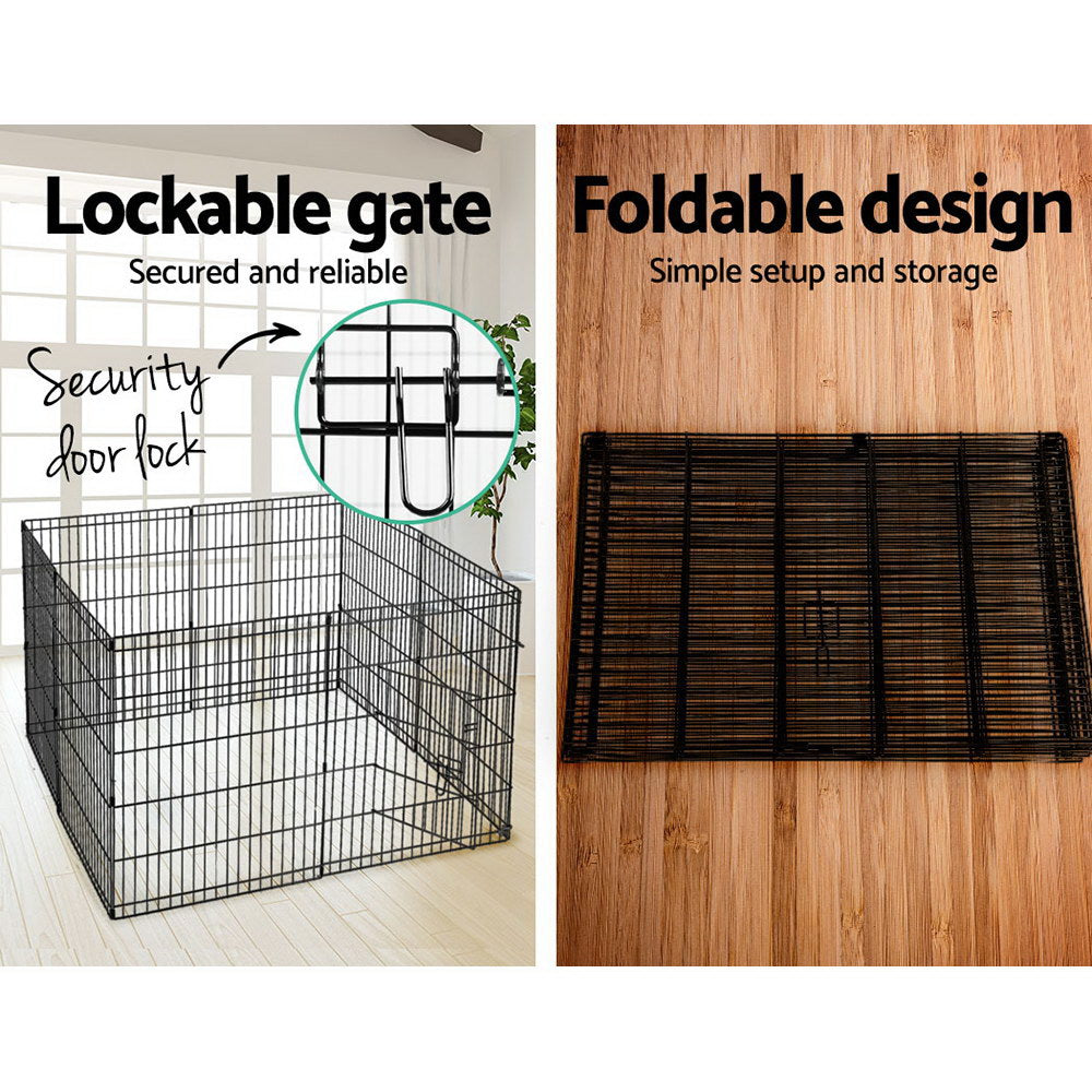 2x30 8 Panel Dog Playpen Pet Fence Exercise Cage Enclosure Play Pen