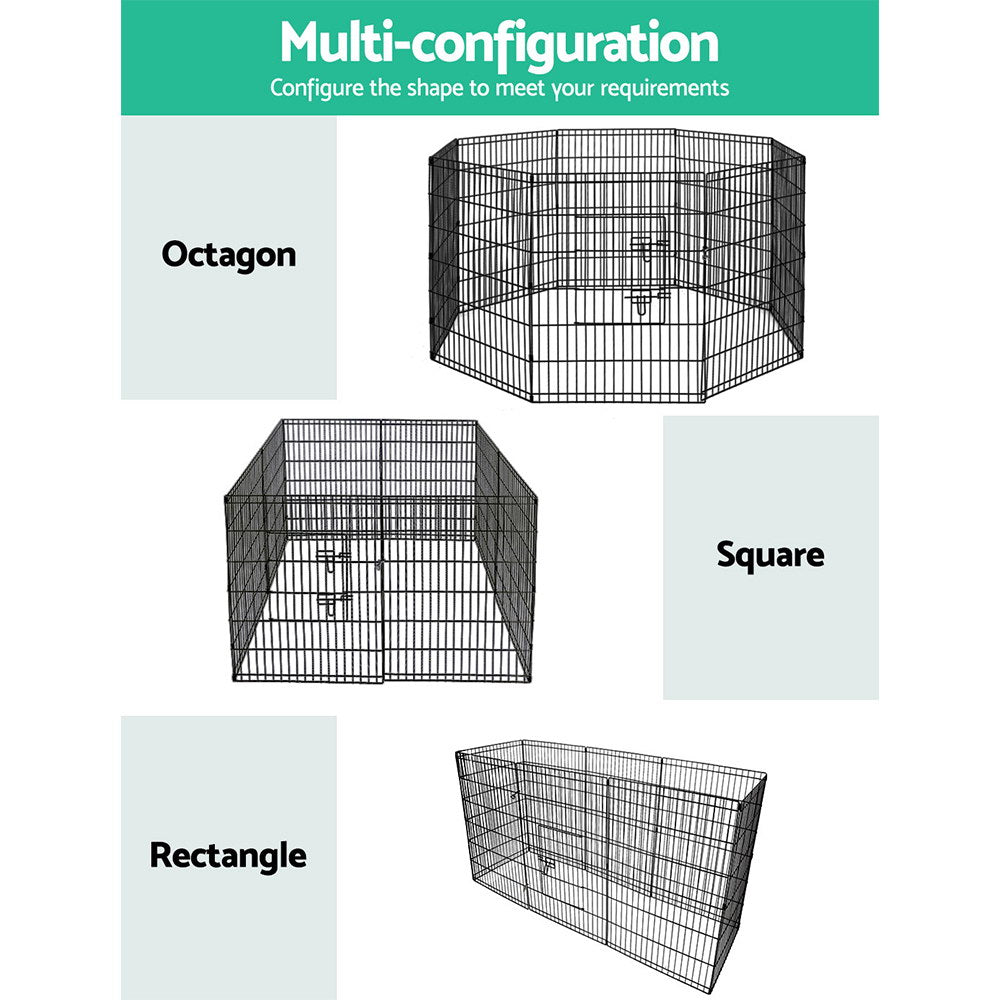 2x36 8 Panel Dog Playpen Pet Fence Exercise Cage Enclosure Play Pen