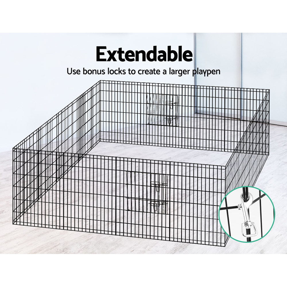 2x36 8 Panel Dog Playpen Pet Fence Exercise Cage Enclosure Play Pen