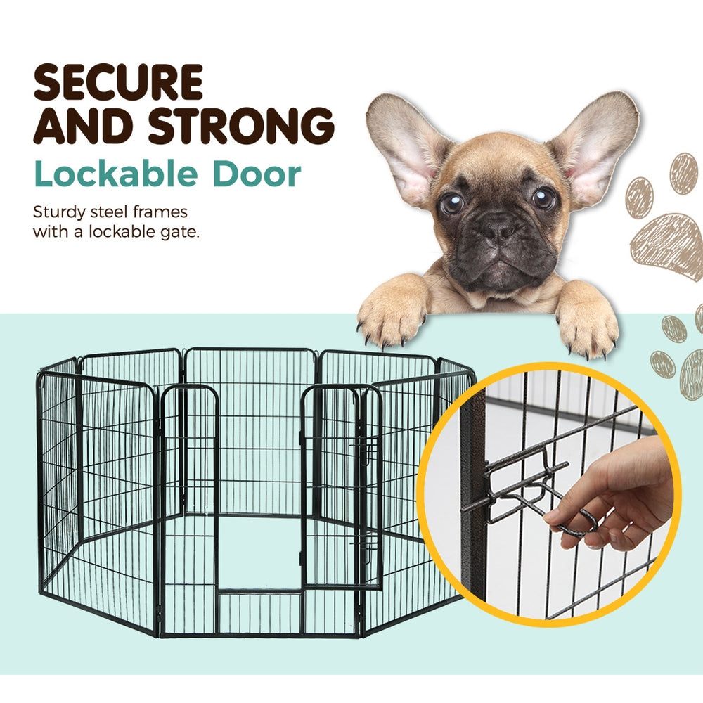40 8 Panel Dog Playpen Pet Exercise Cage Enclosure Fence Play Pen