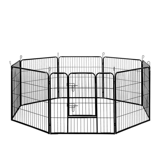 i.Pet 32 8 Panel Dog Playpen Pet Exercise Cage Enclosure Fence Play Pen