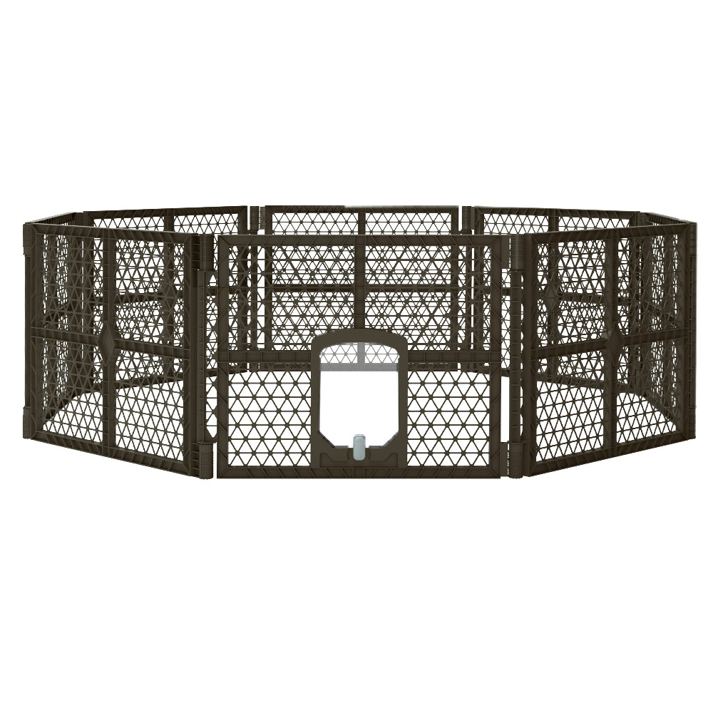 Dog Playpen Enclosure 8 Panel Pet Fence Plastic Play Pen