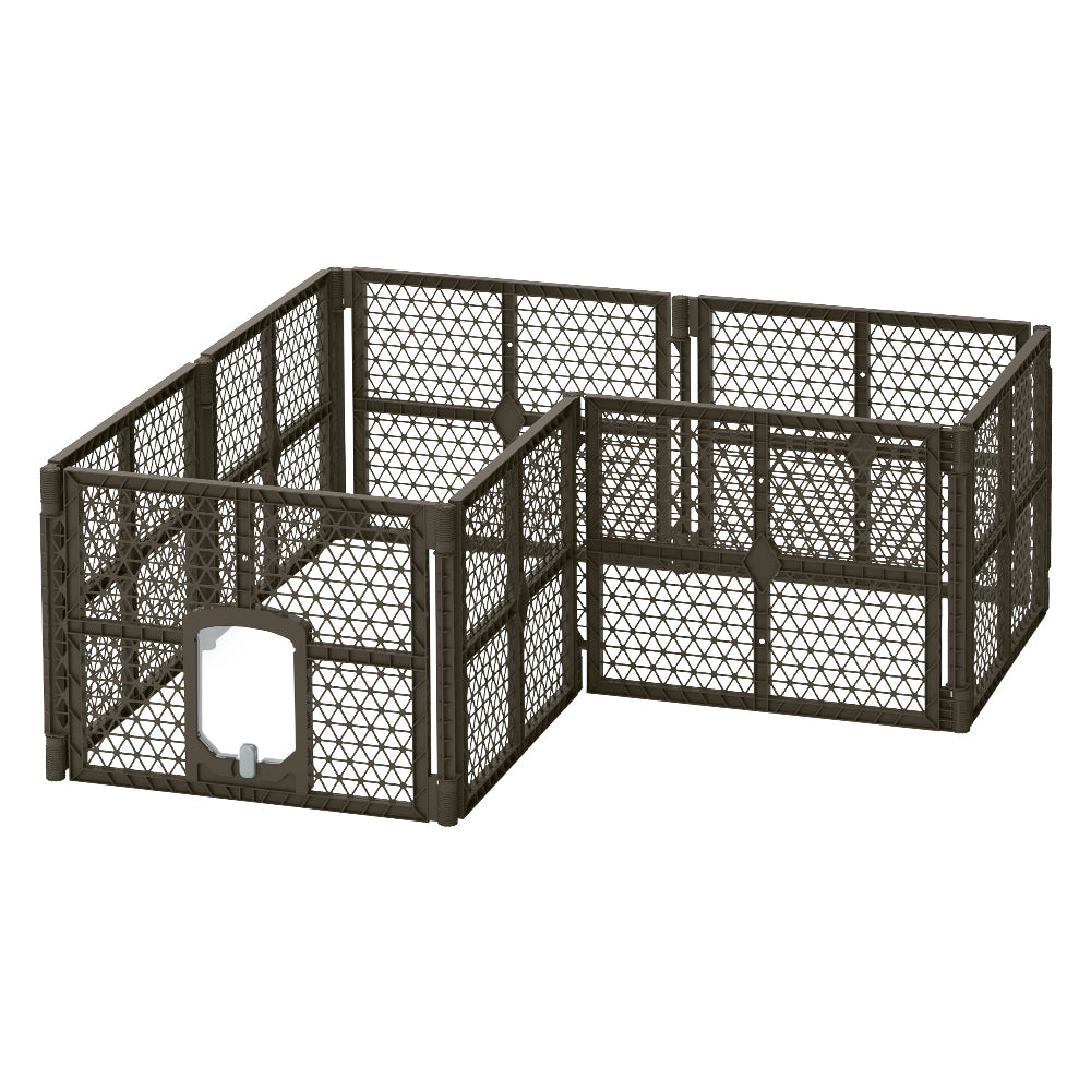 Dog Playpen Enclosure 8 Panel Pet Fence Plastic Play Pen