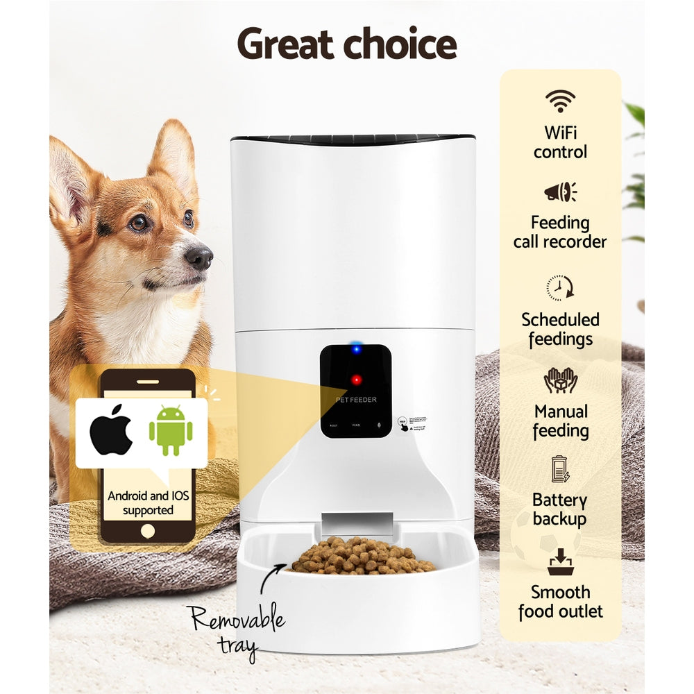 Automatic Pet Feeder 9L Wifi Auto Dog Cat Feeder Smart Food Dispenser Timer