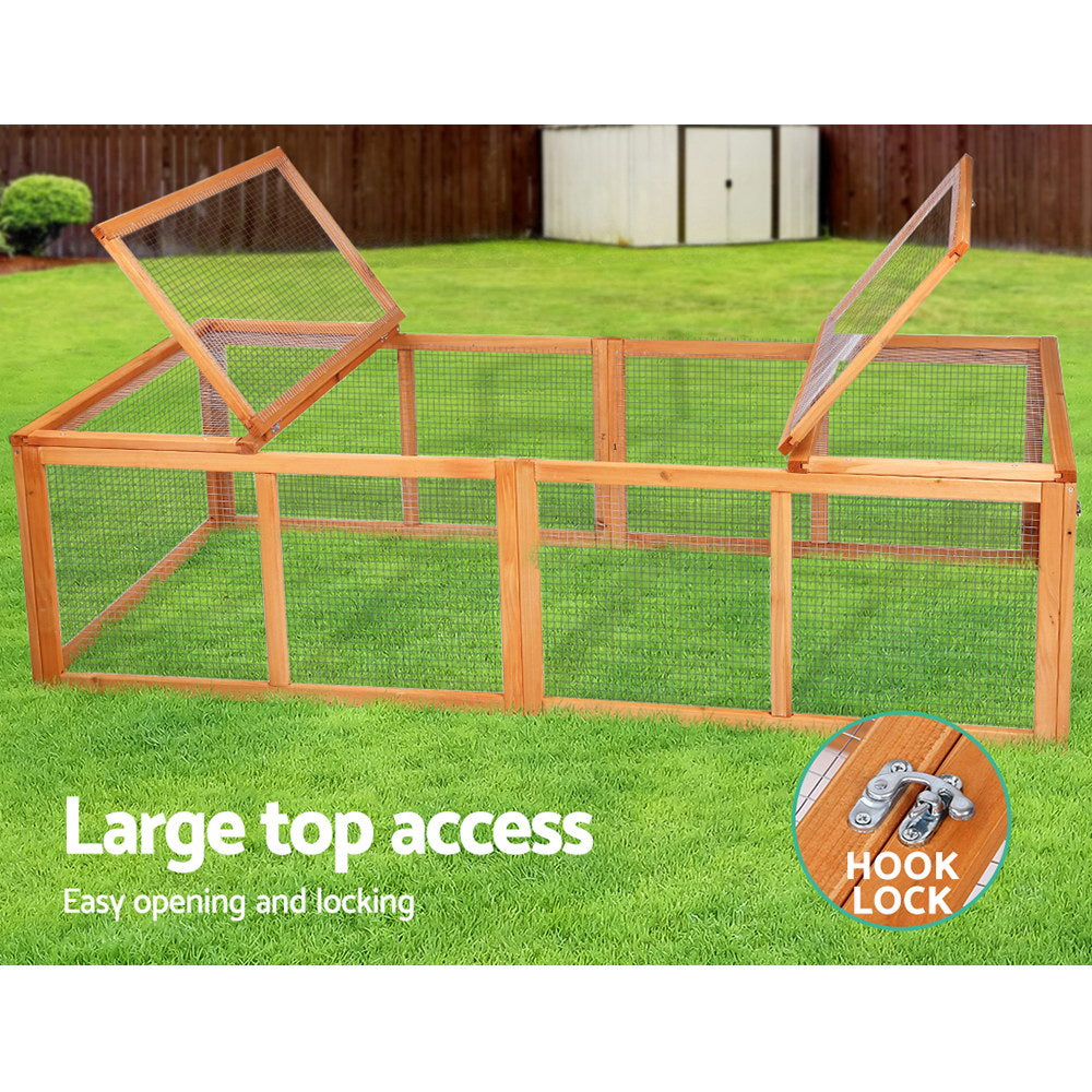 Chicken Coop Rabbit Hutch 180cm Extra Large Wooden Chicken House Run XL Hen Cage