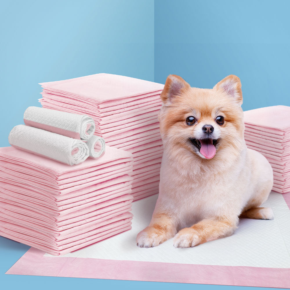 Pet Training Pads 400pcs 60x60cm Puppy Dog Toilet Pee Indoor Super Absorbent Pink