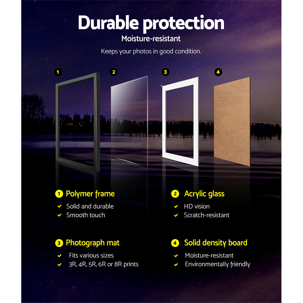 Photo Frames Art Holder 11PCS 5x7inch 6x8inch 8x10inch Black