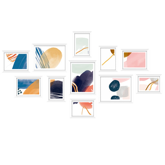 Photo Frames Art Holder 11PCS 5x7inch 6x8inch 8x10inch White