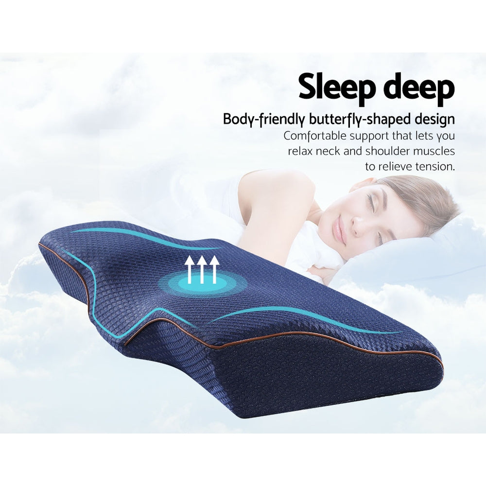 Memory Foam Contour Pillow Navy