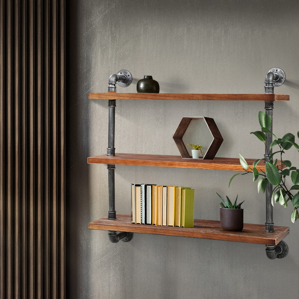 Floating DIY Pipe Shelf 3 Tiers - ISSA