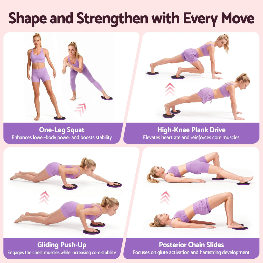 Everfit Pilates Ring Set for Women, 15pcs Home Workout Pilates Equipment with Ring, Ball, Yoga Socks, D-Ring etc. Pilates Starter Kit for Strength, Toning and Flexibility Purple