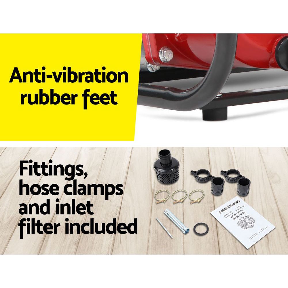 Petrol Water Pump 2 Transfer High Flow Fire Fighting Irrigation