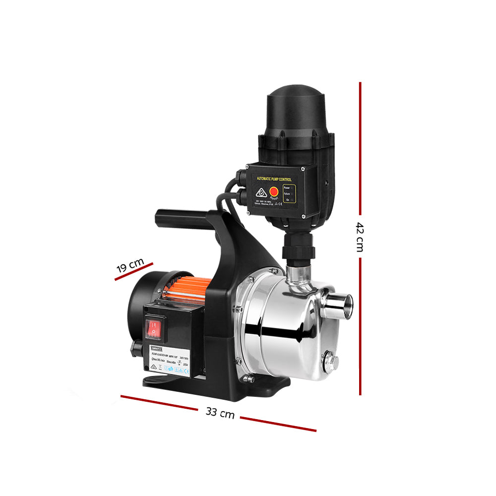 Garden Water Pump High Pressure 800W Tank Rain Farm Irrigation House Black