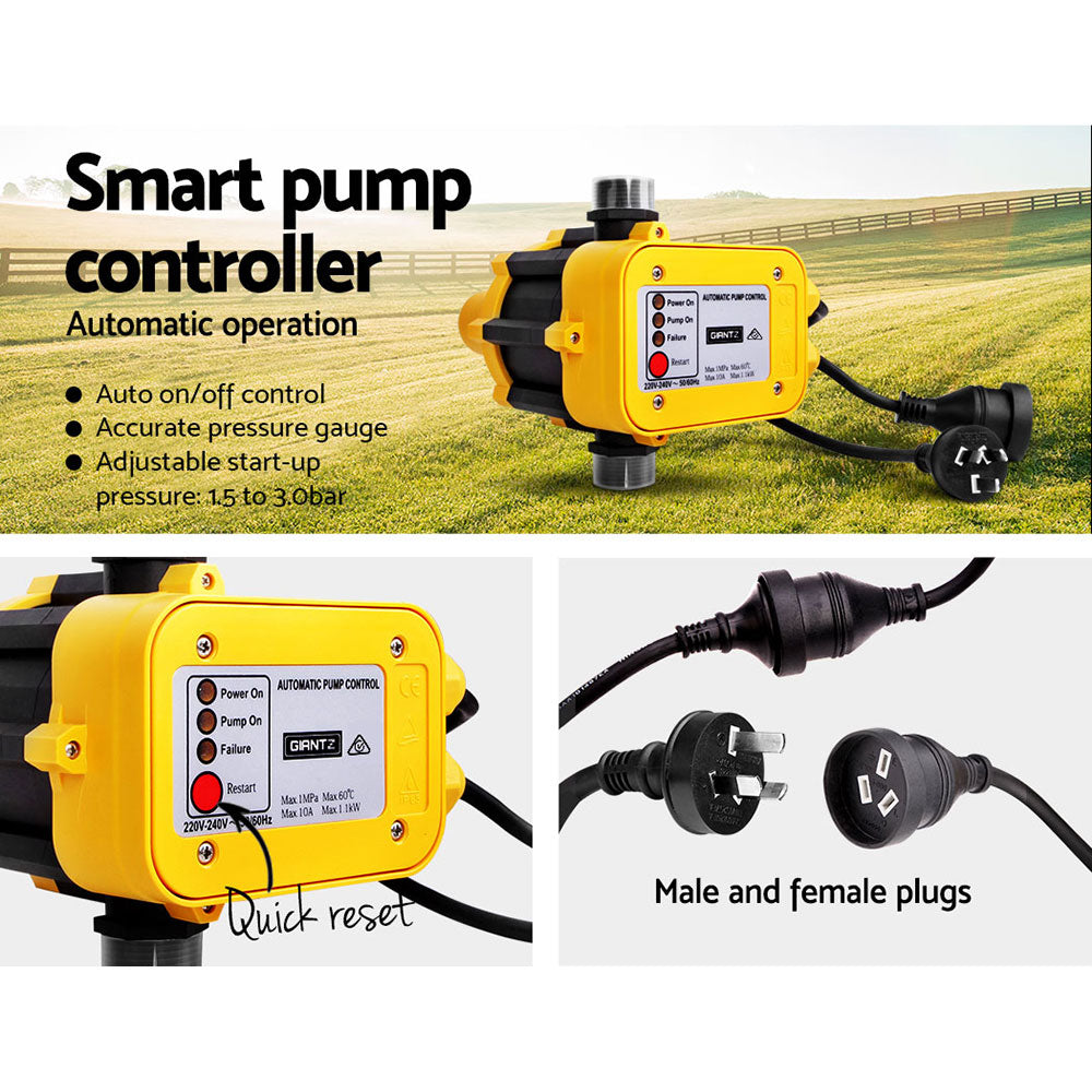 Peripheral Water Pump Garden Boiler Car Wash Electric Irrigation QB60 Yellow