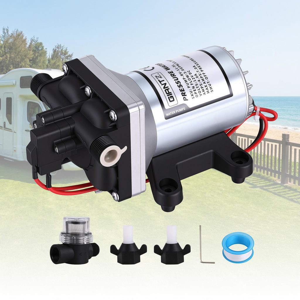 Giantz 12V Water Pump High Pressure Fast Self Priming 11.3L with Auto Switch for RV Caravan Boat