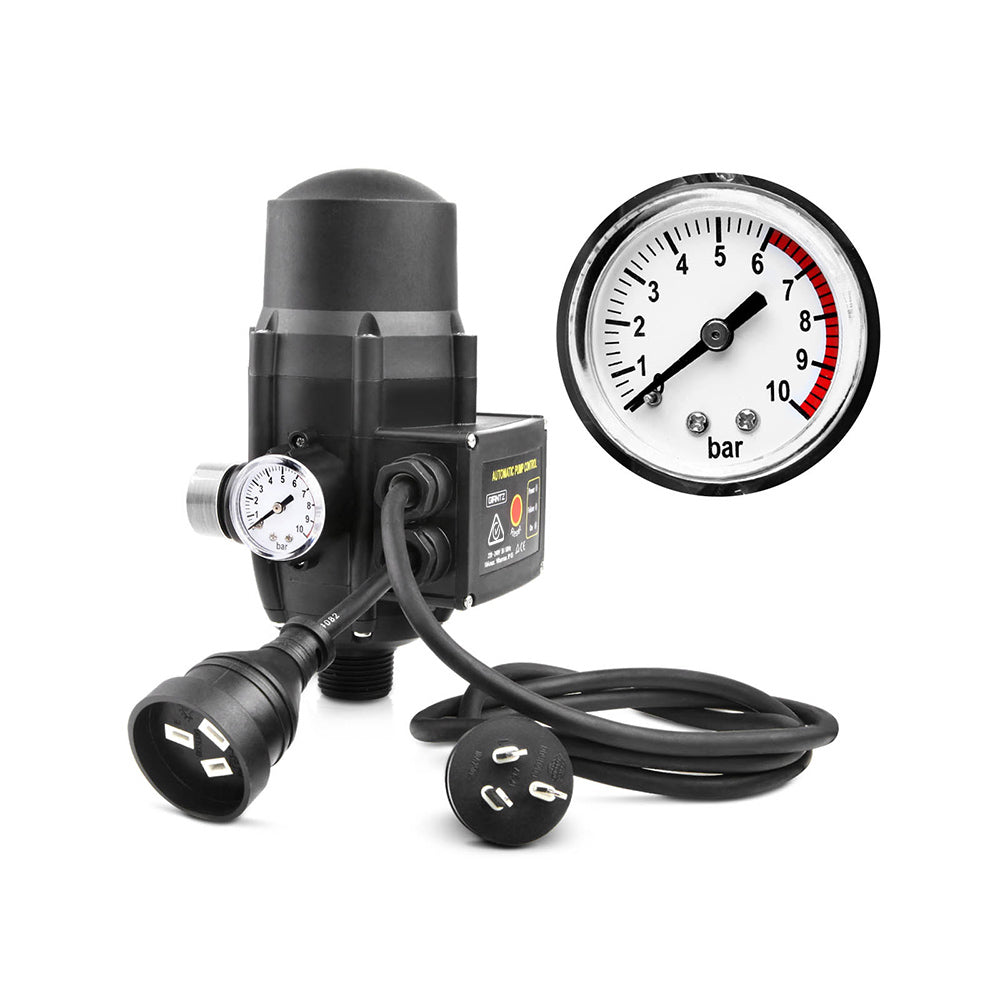 Garden Water Pump High Pressure 2000W 4-Stage Tank Irrigation Black