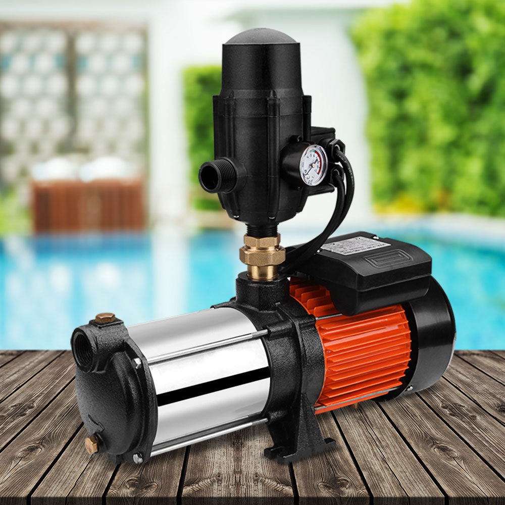 Garden Water Pump High Pressure 1800W 5-Stage Tank Irrigation Black