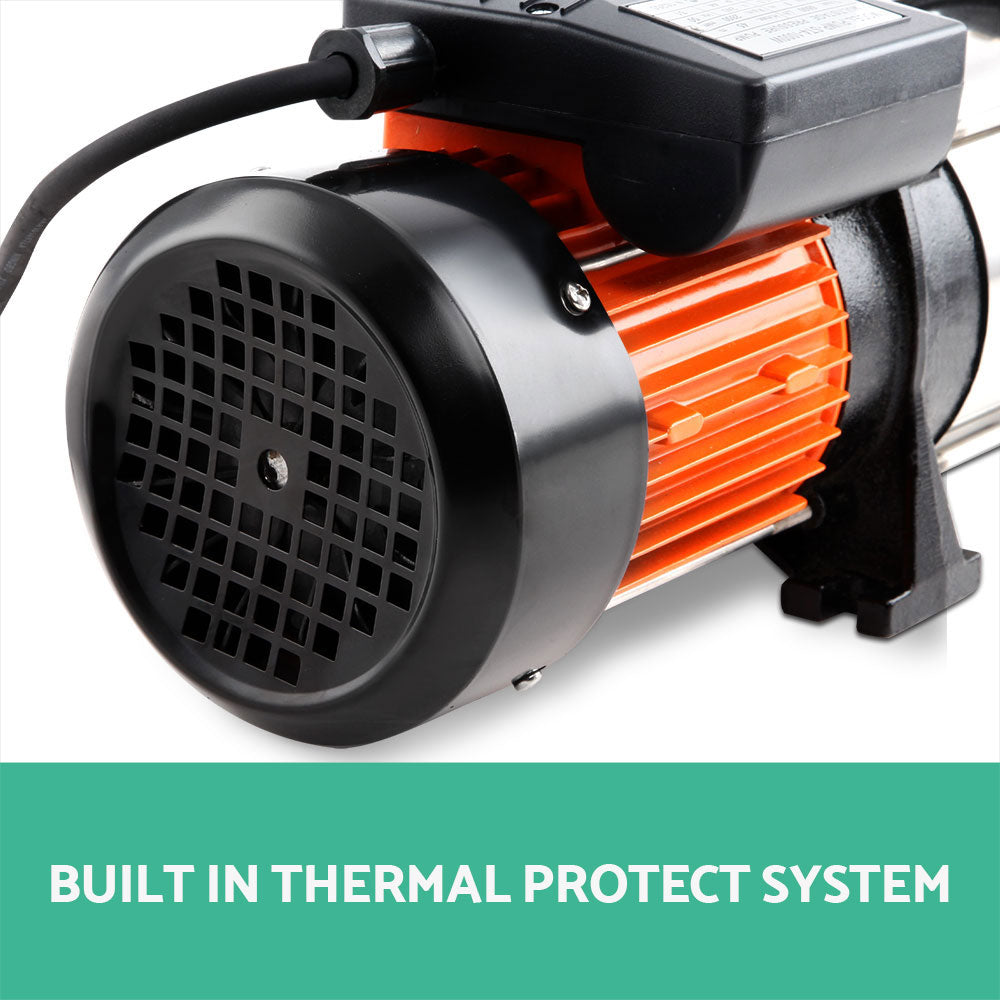 Garden Water Pump High Pressure 1800W 5-Stage Tank Irrigation Yellow