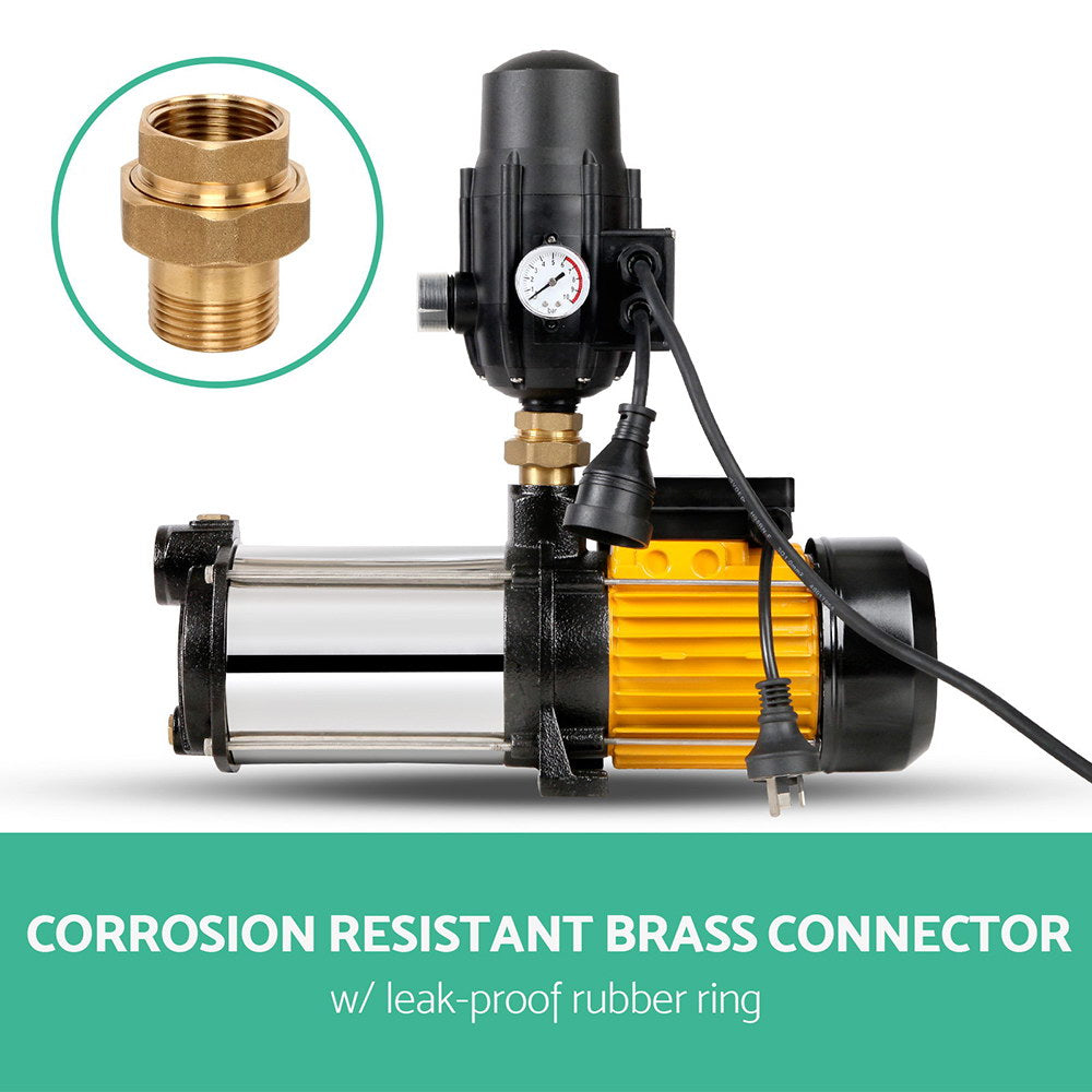 Garden Water Pump High Pressure 2500W 5-Stage Tank Irrigation Black