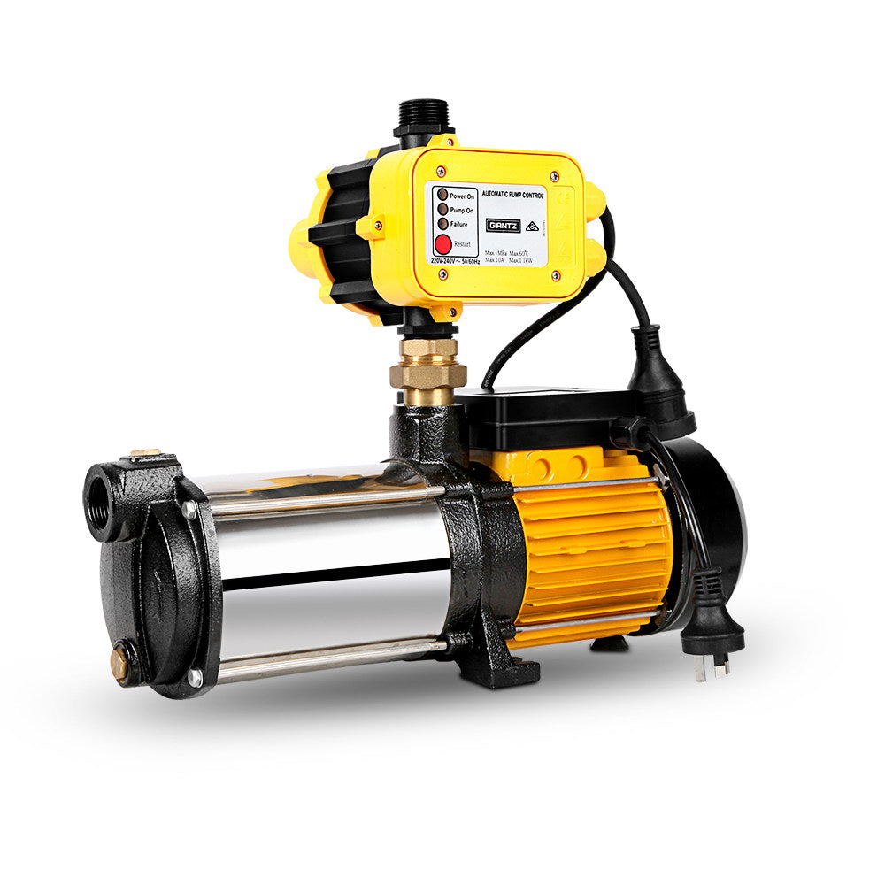 Garden Water Pump High Pressure 2500W 5-Stage Tank Irrigation Yellow