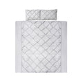 Giselle Bedding Quilt Cover Set Diamond Pinch Grey King