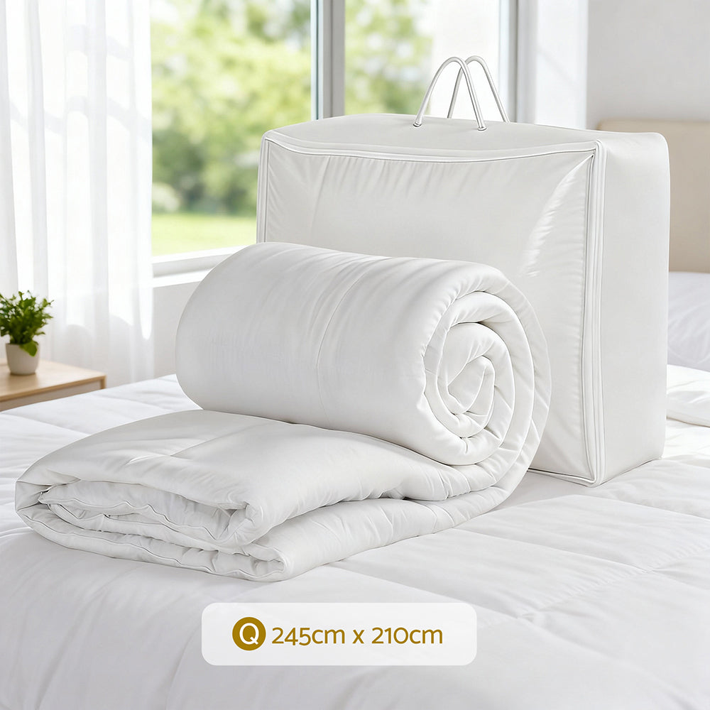 Giselle Bedding King Size 400GSM Microfiber Quilt All Season Duvet Quilts Comforter Winter Summer