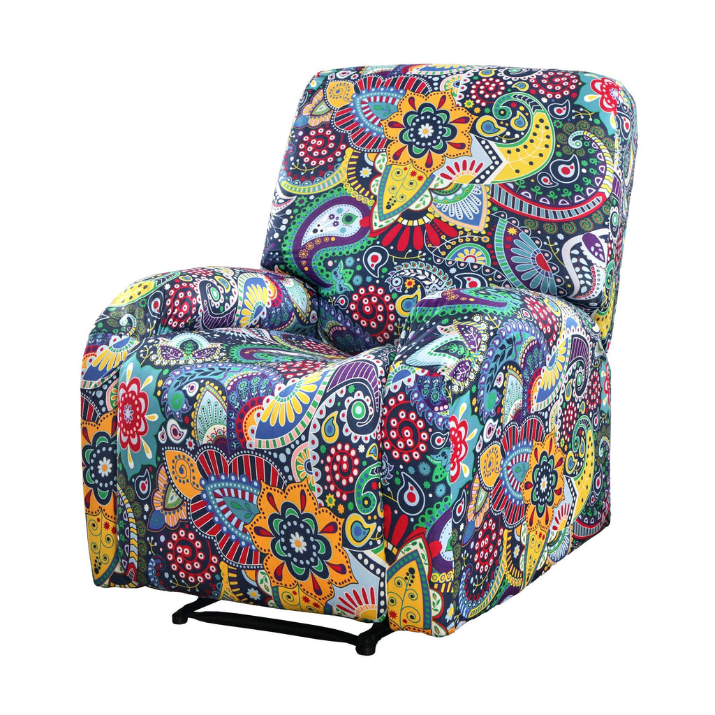 Artiss Stretch Kids Recliner Cover 4-Pieces Recliner Chair Slipcovers Printed Polyester