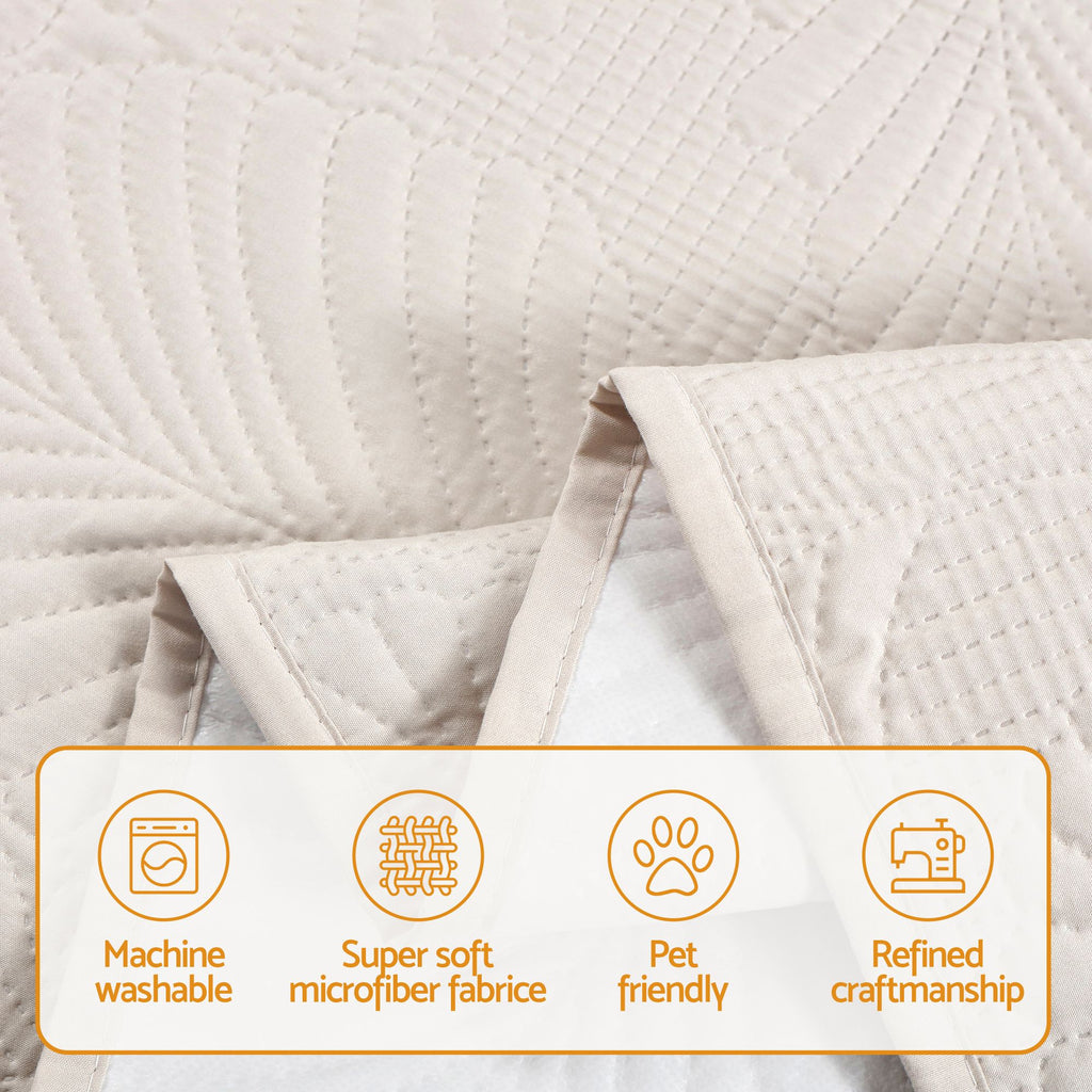 Artiss Quilted Recliner Chair Covers 100% Waterproof Recliner Slipcovers