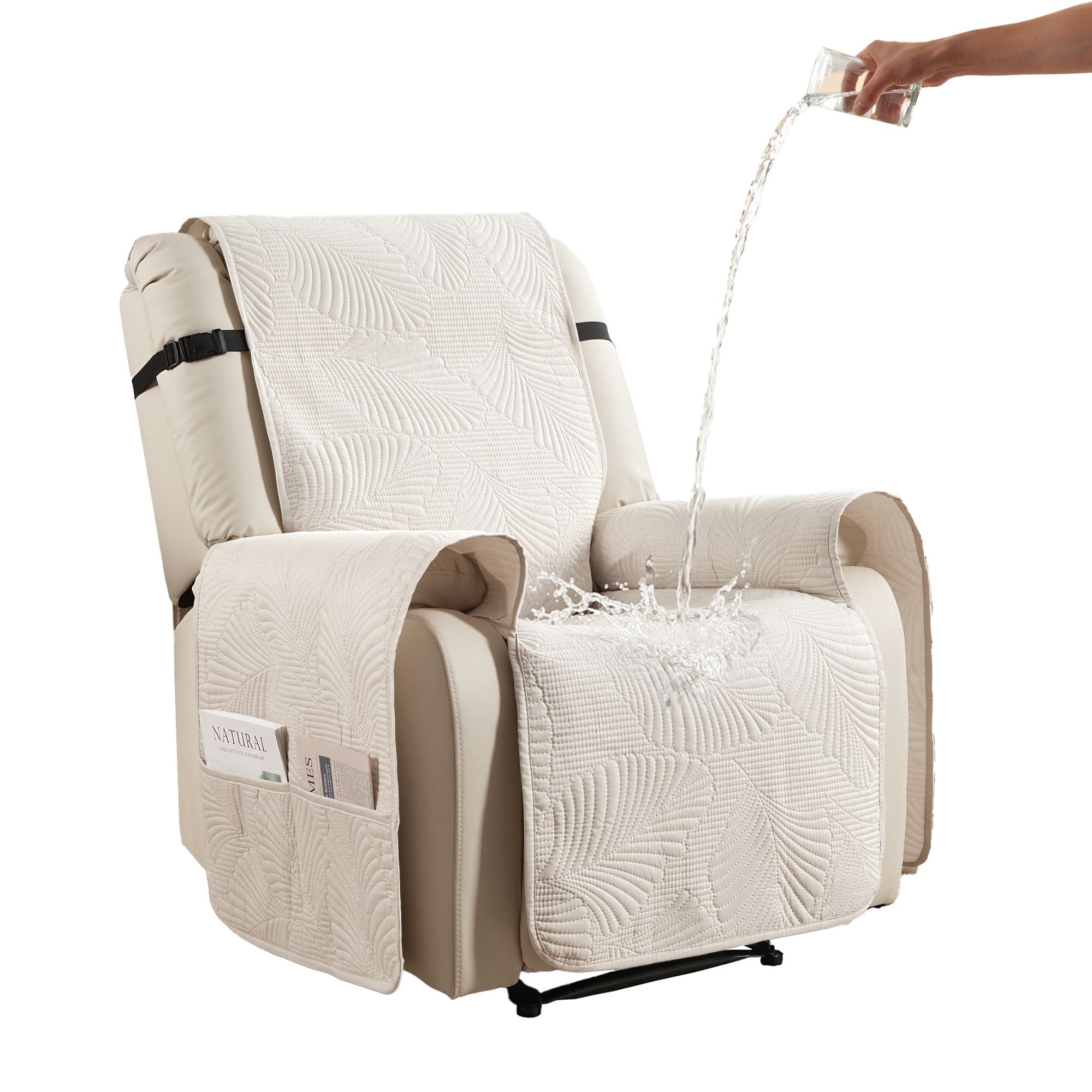 Artiss Quilted Recliner Chair Covers 100% Waterproof Recliner Slipcovers