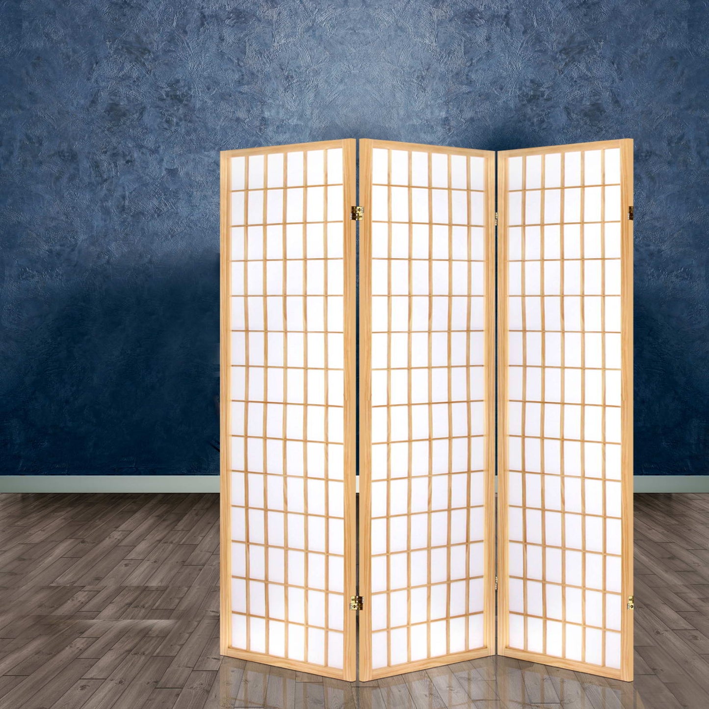 3 Panel Room Divider Screen 131x179cm Natural